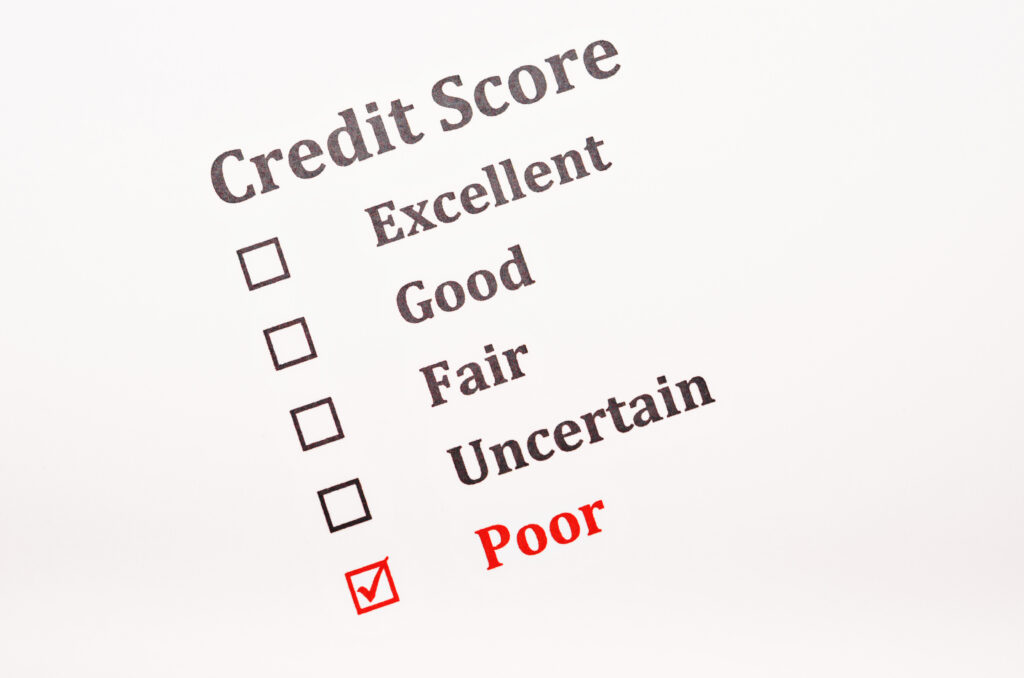 Credit score checkboxes on a sheet of paper | What to do if your loan is denied